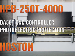 Hoston CNC Press Brake HPB-250T-4000 avec contrôleur CNC DA58T (fonction de programmation 2D)